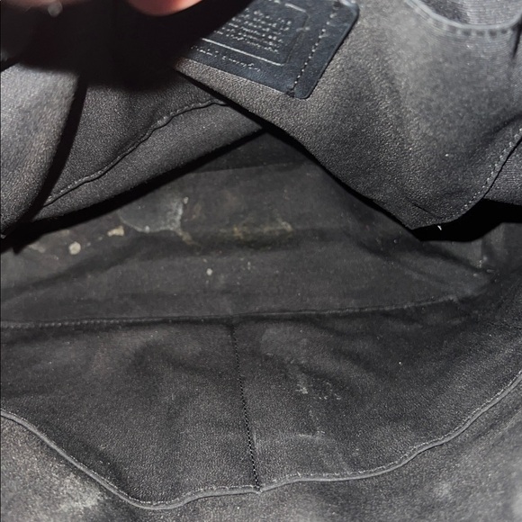 Coach Zip shoulder bag, Black Textured Tote Bag - Picture 7 of 10